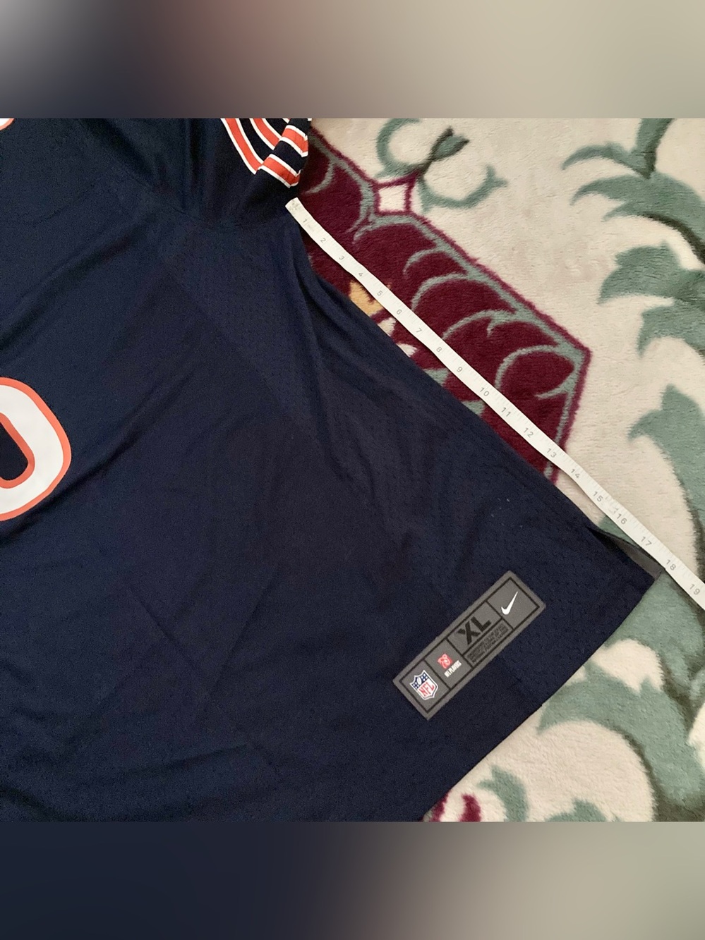 1 day sale💕 Nike Men’s XL Navy Black Football Jersey #6 White Orange Trim shirt - Picture 7 of 9
